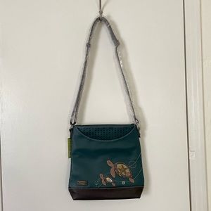 NWT Chala Turquoise Turtle Vegan Shoulder Purse